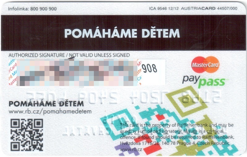 Debetní karty Raiffeisenbank vydávané do roku 2016.