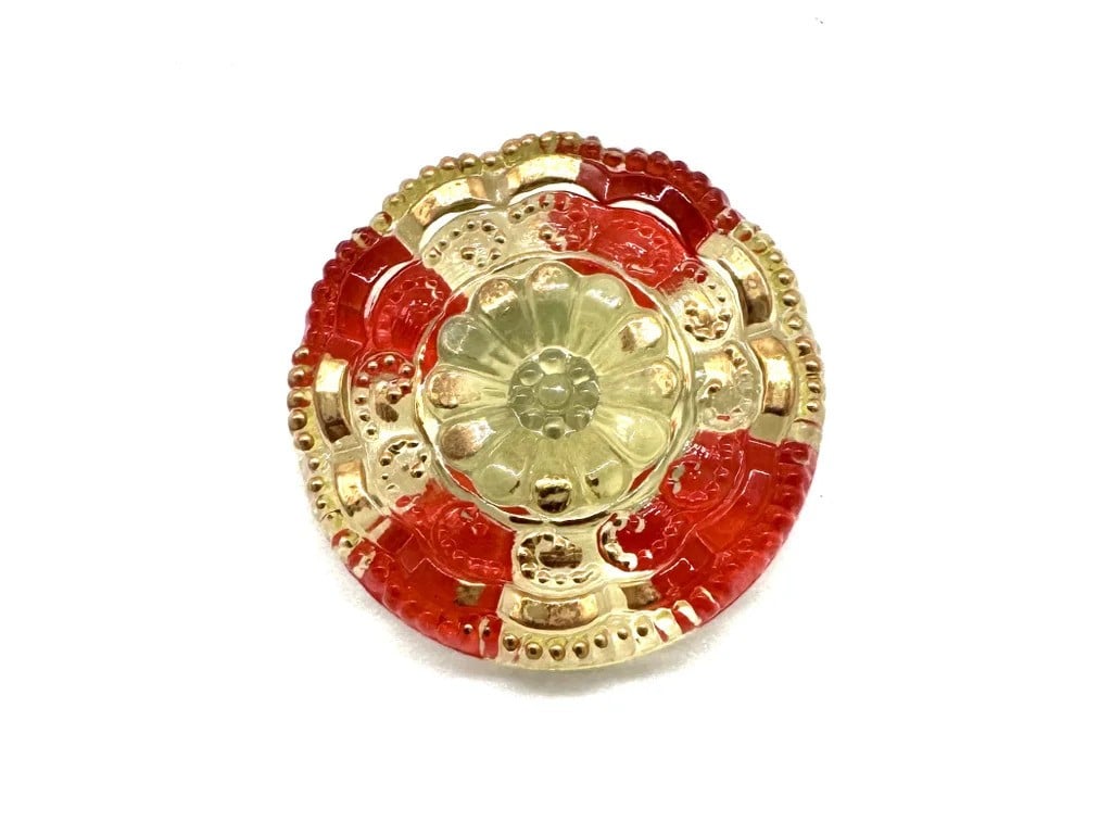 Skleněný knoflík o velikosti 27mm s plochým spodkem Calmo