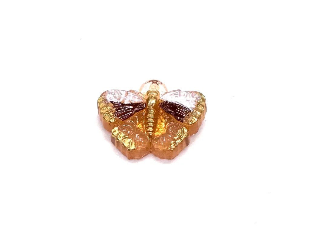 Skleněný knoflík ve tvaru motýlka od Skleněný knoflík