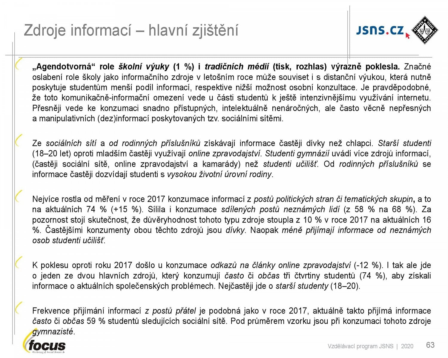 Studenti středních škol a média (2021)