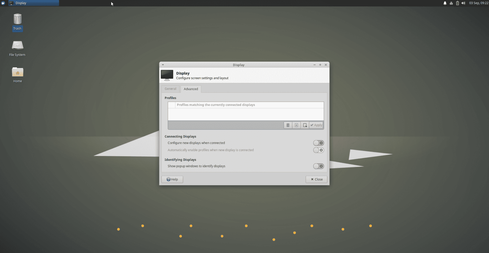 Xfce podporuje HiDPI displeje a umožňuje jejich snadnější konfiguraci včetně uložení nastavení.