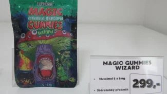 Euphoria magic gummies Wizard, želé s muscimolem v balení: 5 x 4,4 g, 25 mg muscimol, 299 korun