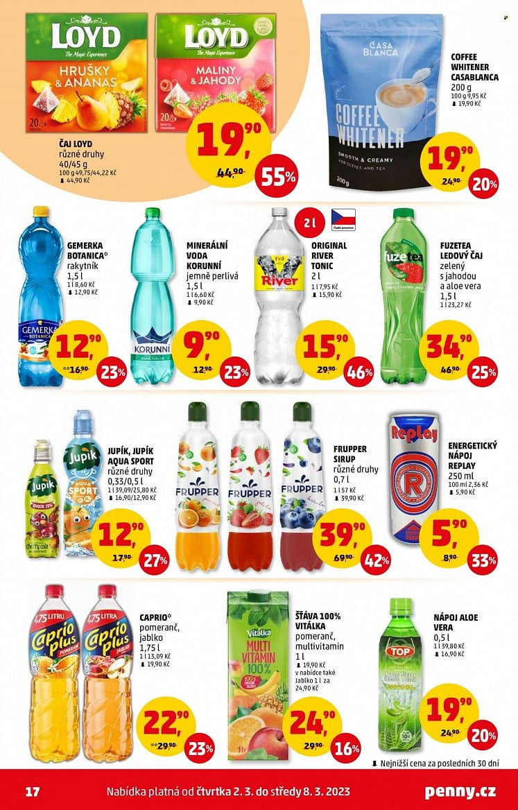 Nealkoholické a alkoholické nápoje v letácích supermarketů