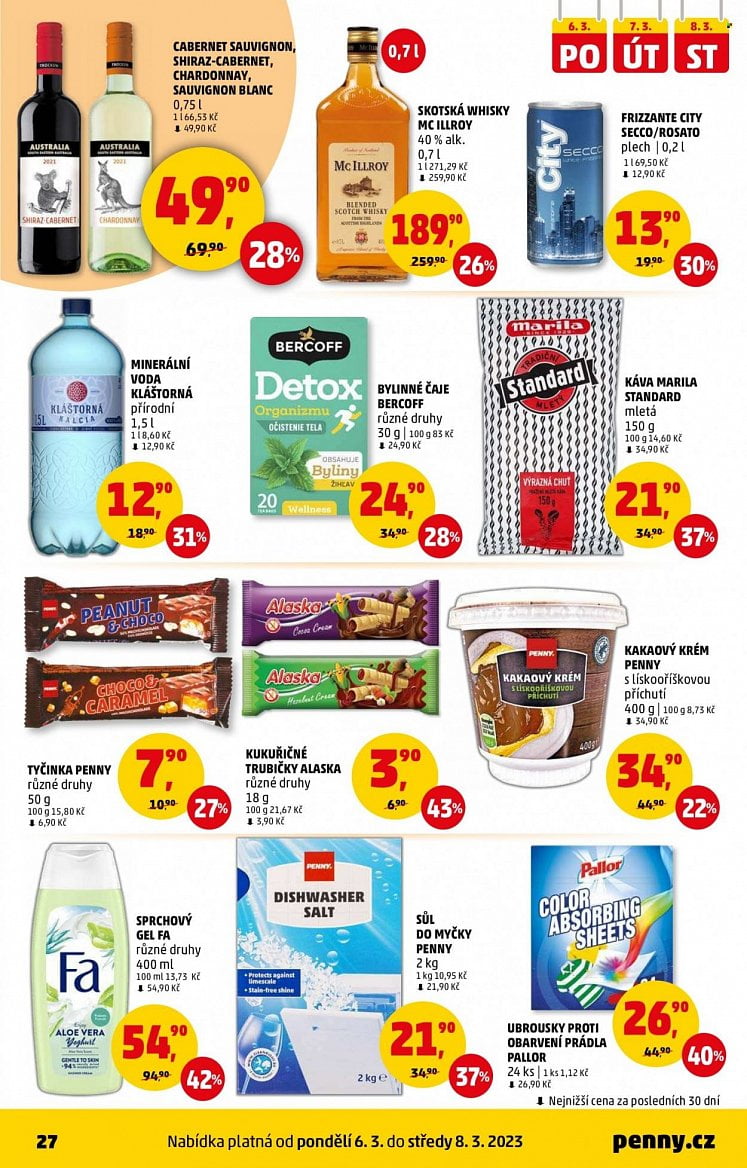 Nealkoholické a alkoholické nápoje v letácích supermarketů