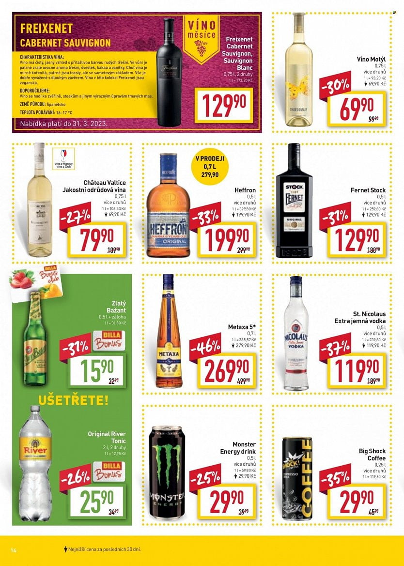 Nealkoholické a alkoholické nápoje v letácích supermarketů