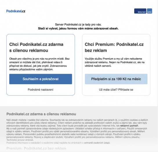Placený obsah vs. personalizovaná reklama. (6. 8. 2025)