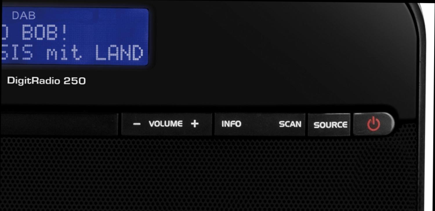 Pravá polovina ovládací lišty s tlačítkem pro fyzické vypnutí a zapnutí přijímače. Pohotovostní režim tu není.