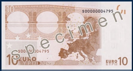 eurové bankovky z první série