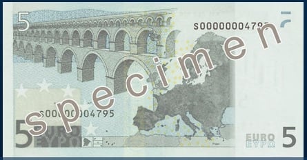 eurové bankovky z první série