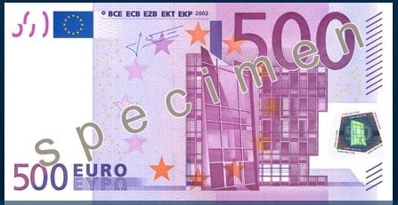 eurové bankovky z první série