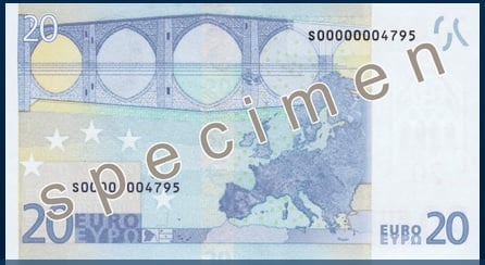 eurové bankovky z první série