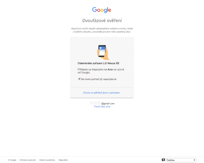 A případně i ještě jeden krok s potvrzením na mobilu