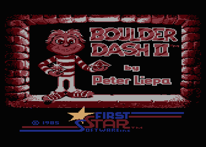 Opět Boulder Dash, tentokrát jeho úvodní obrazovka.