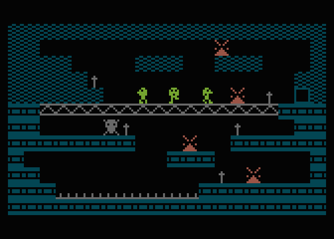 Úvodní obrazovka hry Dungeons of Xotha naprogramované v BASICu.