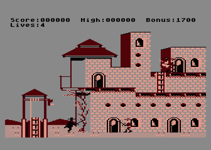 Známá hra Zorro firmy Datasoft.