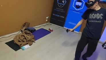 Jakub Mašek během 48hodinového pobytu ve virtuální realitě