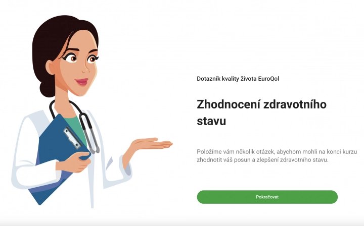 Více jak stovku cviků a desítky motivačních prvků doplňují pravidelné úkoly a výzvy, například v podobě vedení deníku, ale také každotýdenní studie a další informace o onemocnění a jeho léčbě.