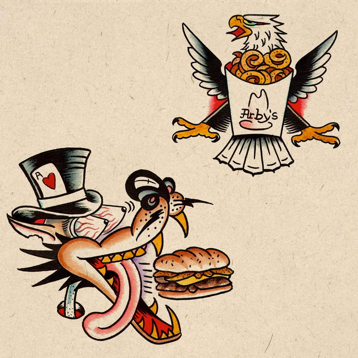 Propagační tetovací akce Arby´s