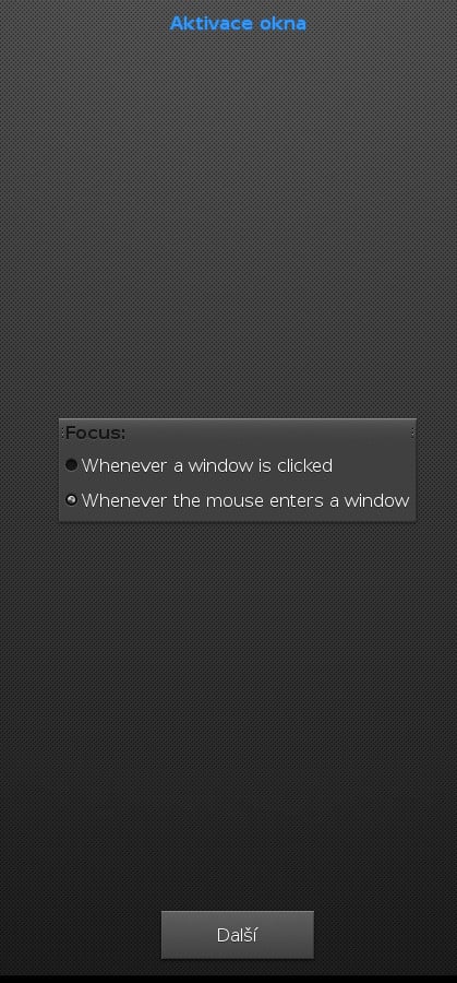První spuštění prostředí Enlightenment
