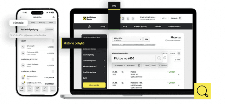 Raiffeisenbank - jak najít platby s kódem 6100