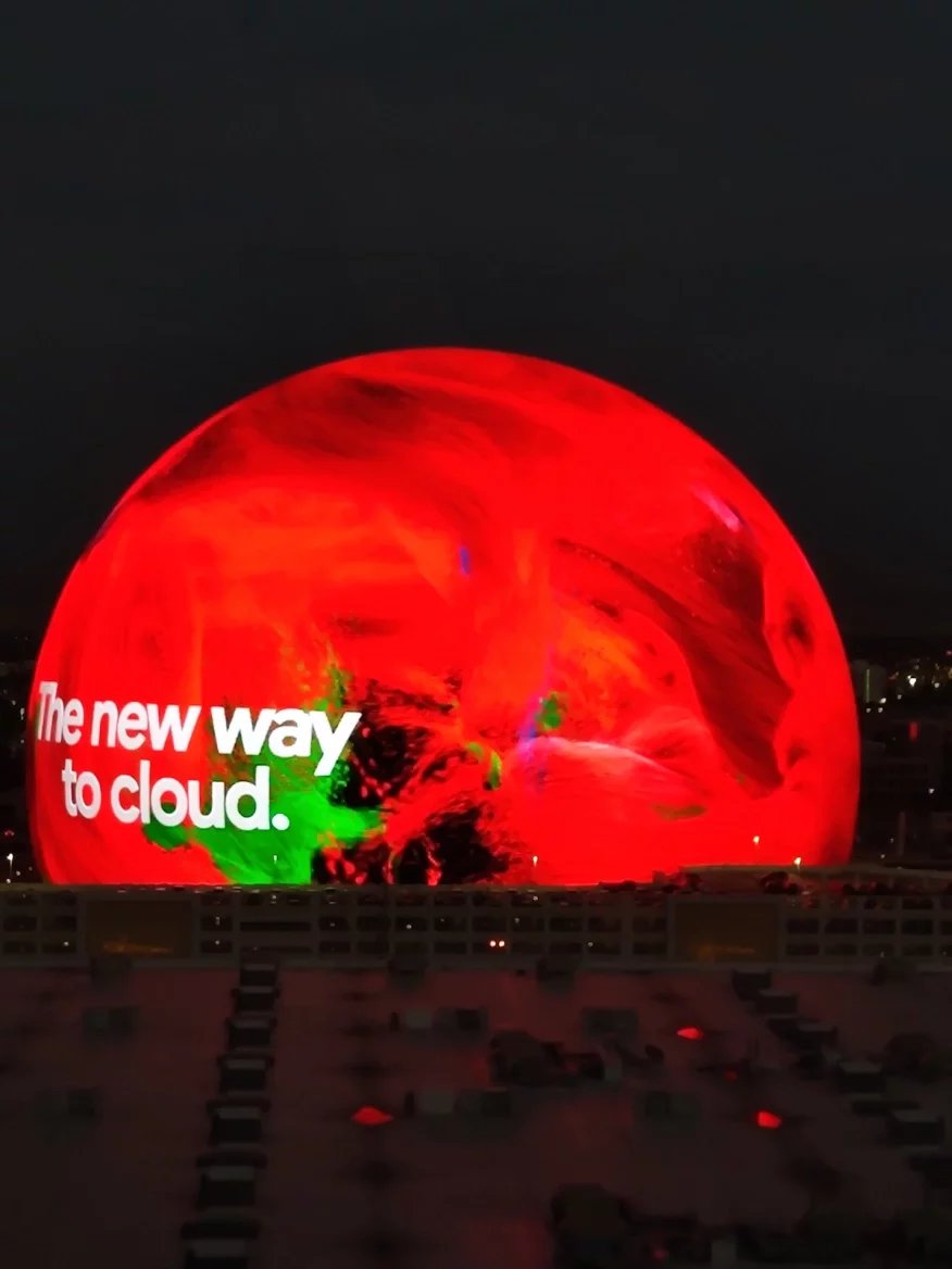 Reklama Google Cloudu na konferenci AWS v Las Vegas