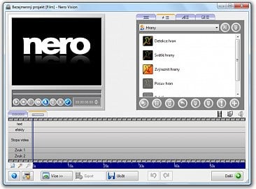 <p>Nero nabízí i velmi jednoduché střihové studio pro vytváření vlastního videa</p>