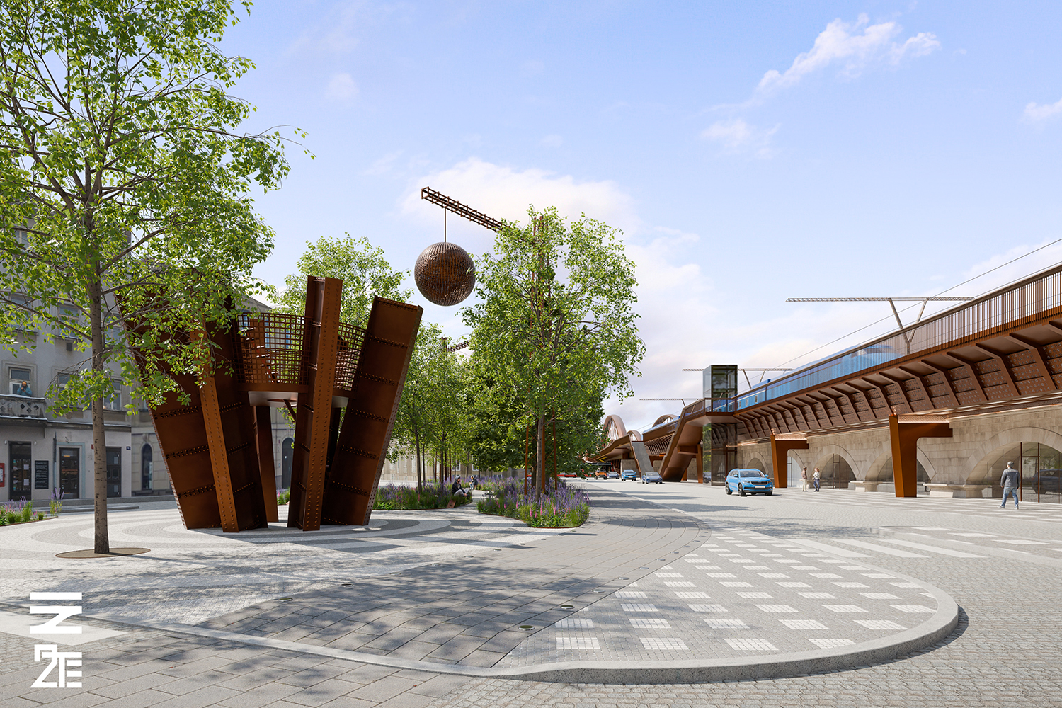 Vizualizace nové Výtoňského mostu