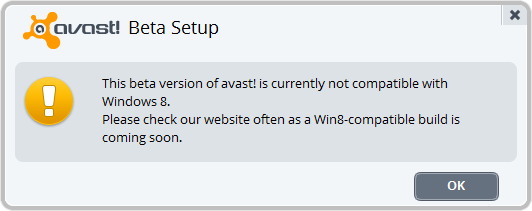 Ve Windows 8 si Avast 8 zatím nevyzkoušíte