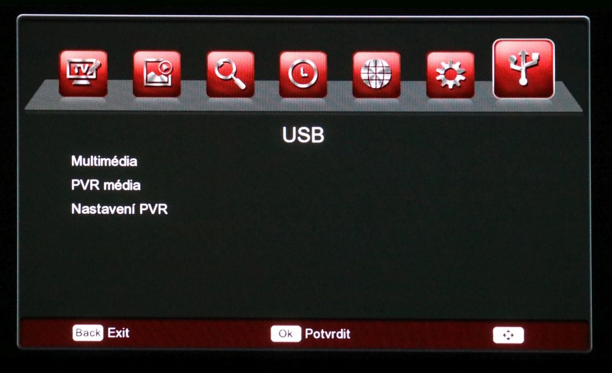 Ferguson Ariva T265 - menu nastavení