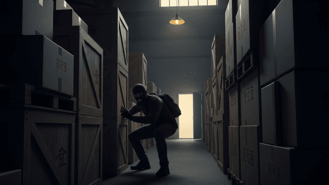 Čína, zloděj, sklad, skladiště, e-commerce