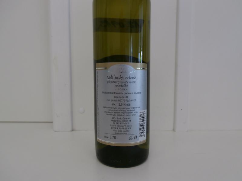 Veltlínské zelené, údajně Vinařská oblast Morava: Víno přitom nebylo vyrobené z hroznů sklizených na území České republiky
