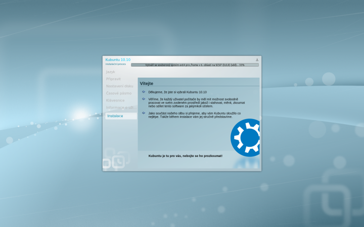 Kubuntu 10.10 - instalace