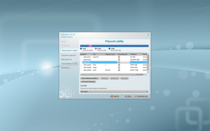 Kubuntu 10.10 - instalace