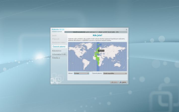 Kubuntu 10.10 - instalace