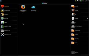 <p>Takhle vypadá Jolicloud po startu systému. Vzhledem připomíná Ubuntu Netbook Remix.</p>