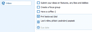 Vytvoření prvního úkolu