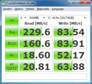 Intel X25 - čistá instalace (IDE)