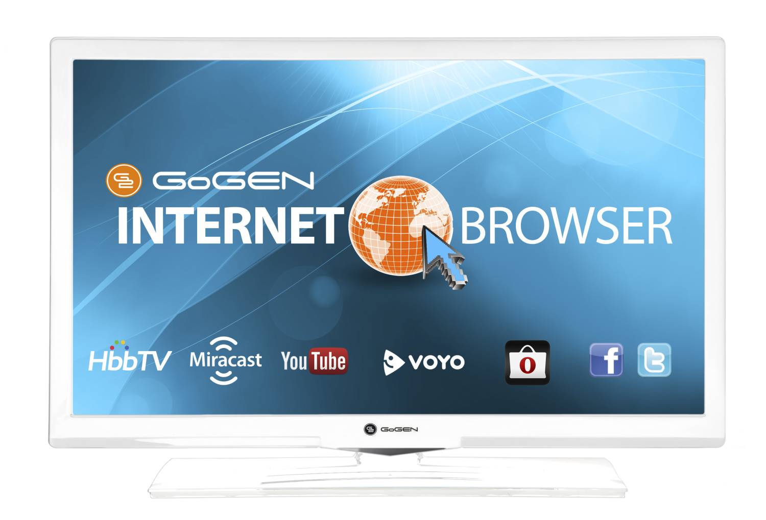 „Chytrá“ novinka v bílé barvě Gogen TVH 24550 WEBW (4.999 Kč) má úhlopříčku 61 cm a rozlišení HD Ready.