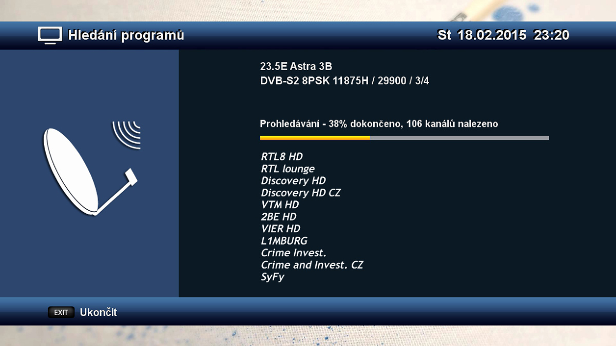 Fotogalerie přijímače Xtrend ET8500 s image OpenXTA