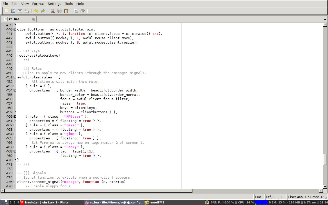 Systémové widgety pro Awesome