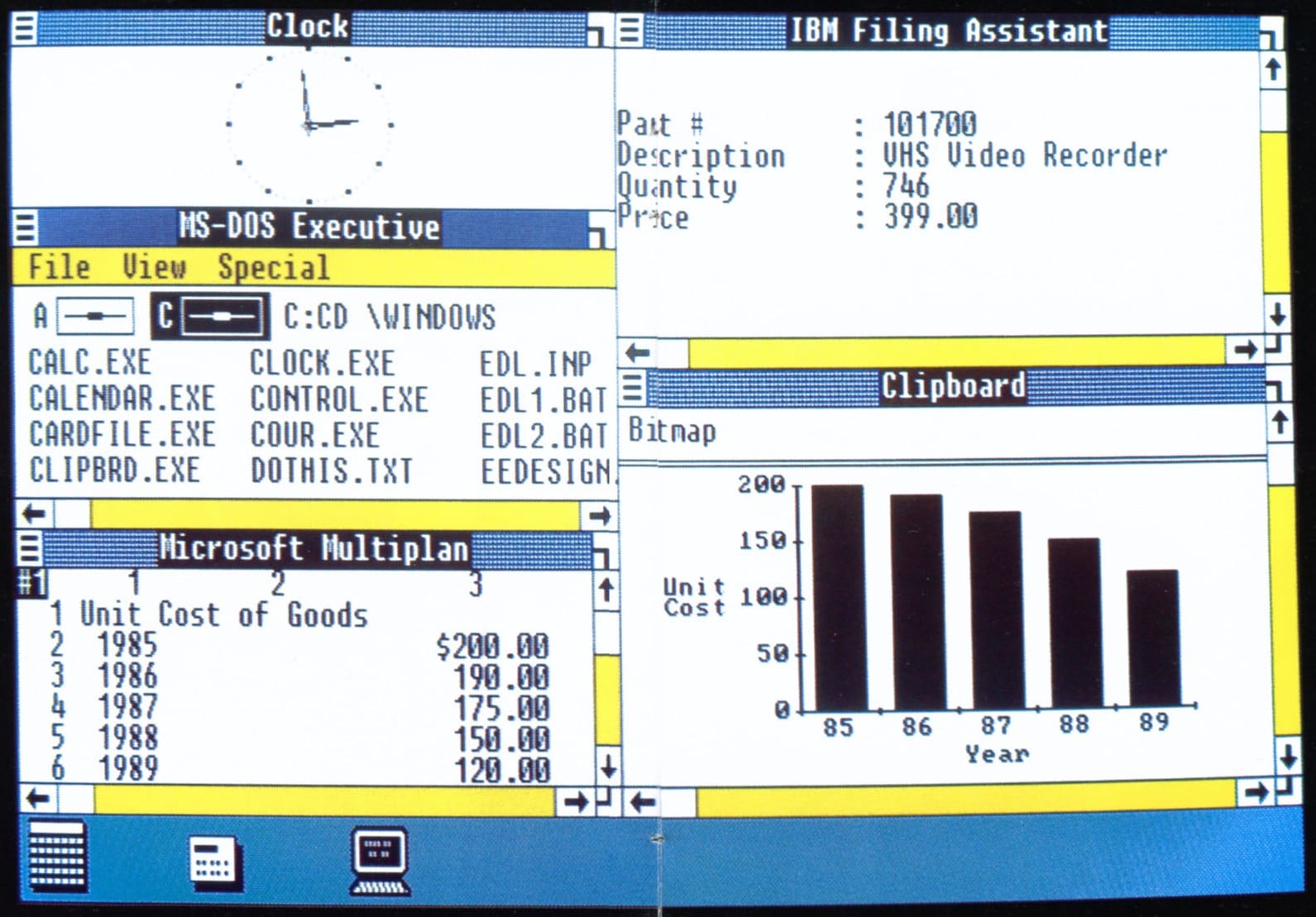 Windows 1.0 byl grafickou extenzí pro MS-DOS