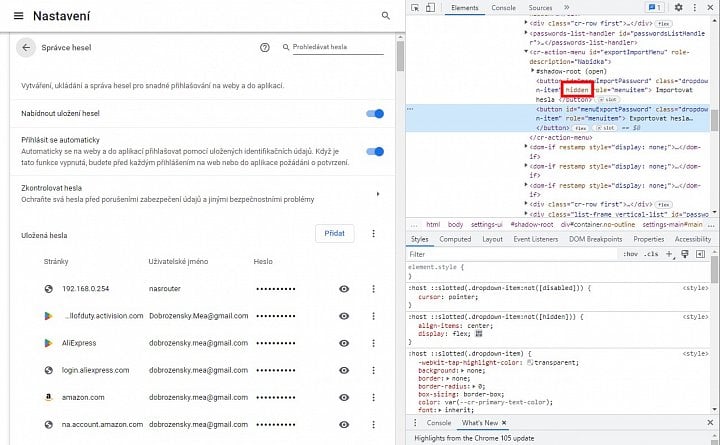 Jak na import hesel v Chrome (obr. 2) (zdroj: Cnews)