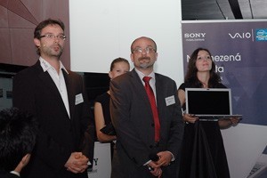 Tomáš Hrzán, Vaio trade marketing manager ve společnosti Sony, a Vlastimil Karabina. operation director společnosti Kapsch