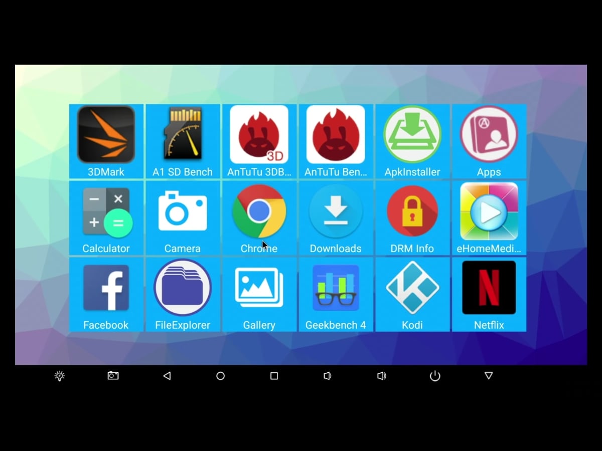 H96 Pro - Start přístroje a hlavní menu (Android Nougat)