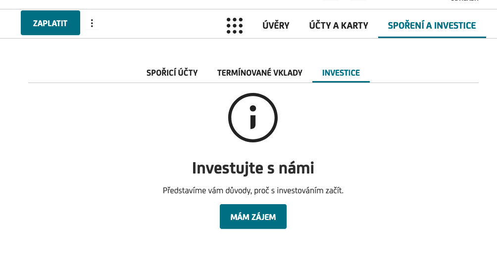 UniCredit Bank. Pravidelné investice přímo online banka neumí. (07/2025)