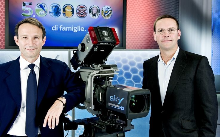 Moderátoři italské zpravodajské televize Sky TG 24
