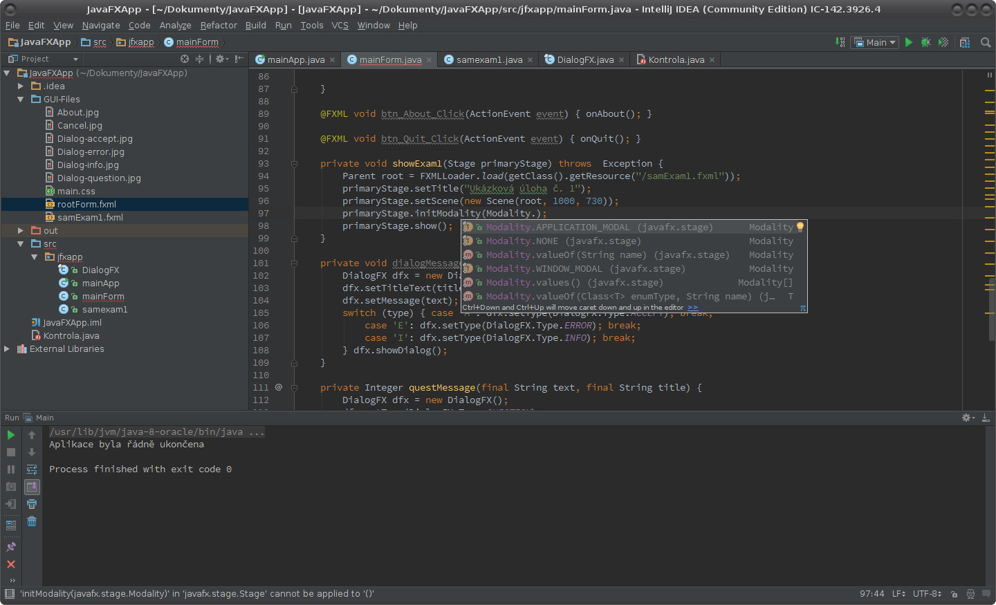 JavaFX: otevření nového okna