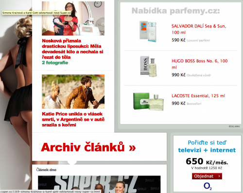 Nový Super.cz reklamou jen přetéká