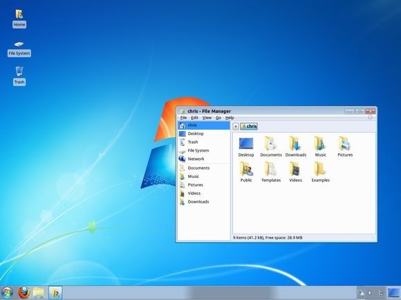 A je to tady: operační systém Linux převlečený za Windows 7. Ideální pro všechny, kdo nemají rádi změny