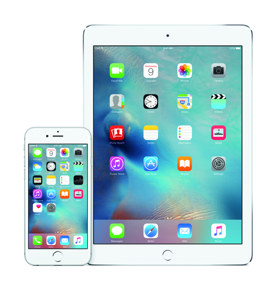 Domovská obrazovka iPhonu a iPadu s iOS 9